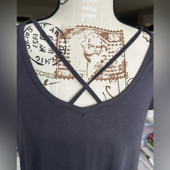 Survival women’s charcoal viscose easy to wear t-shirt dress size small - Picture 2 of 7